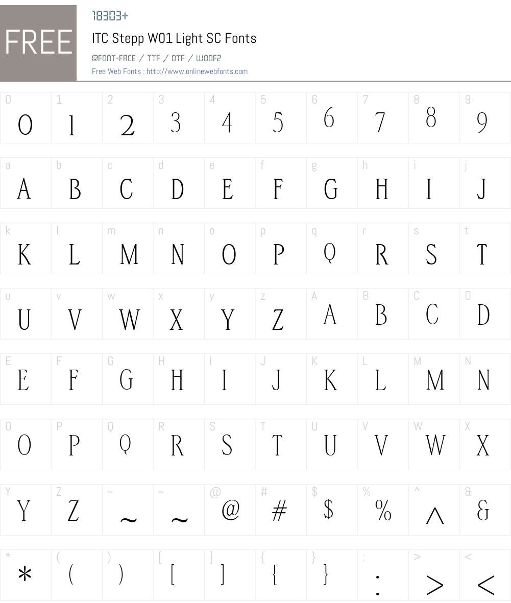 ITC Stepp Font Screenshots