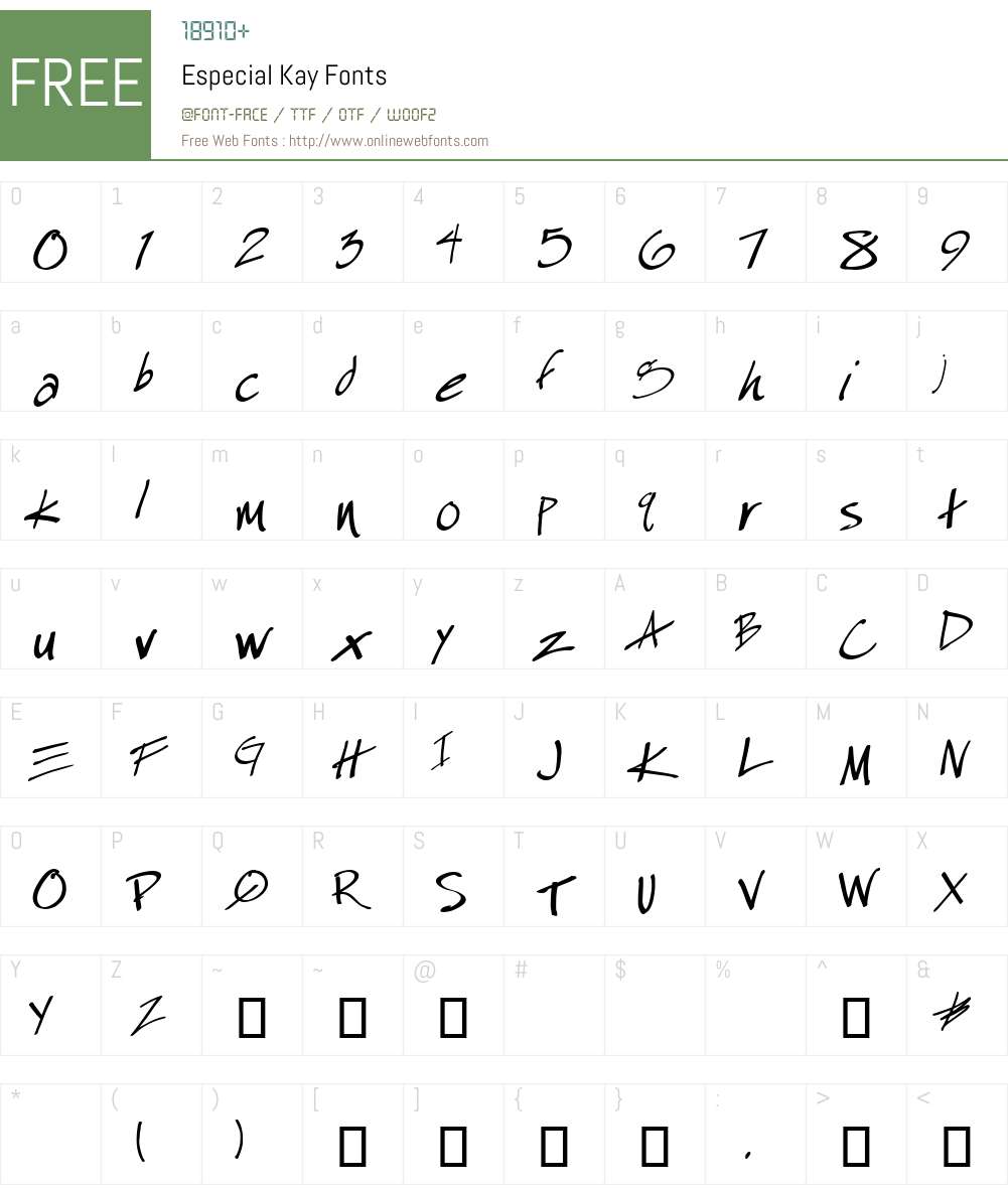 Especial Kay Font Screenshots