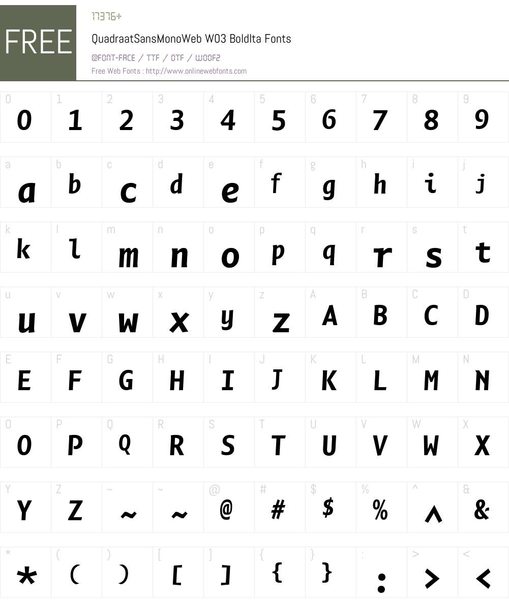 FF Quadraat Sans Mono Font Screenshots