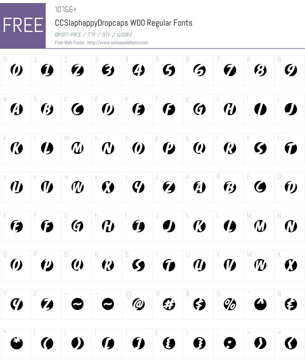 CCSlaphappyDropcapsW00-Rg Font Screenshots