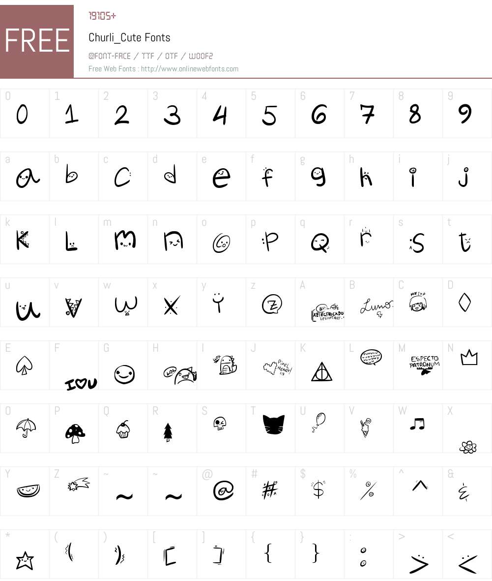 Churli_Cute Font Screenshots