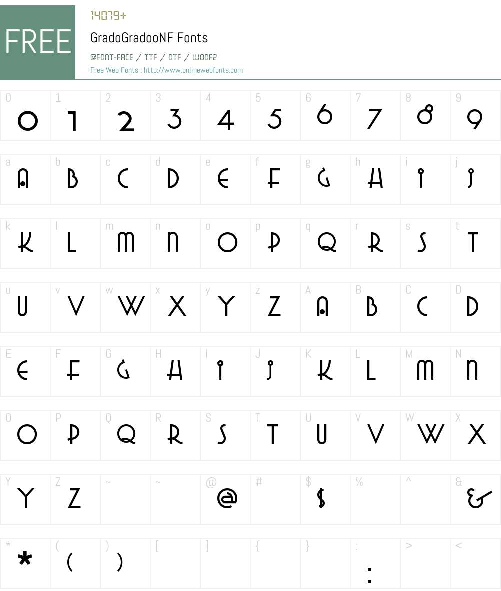 GradoGradooNF Font Screenshots