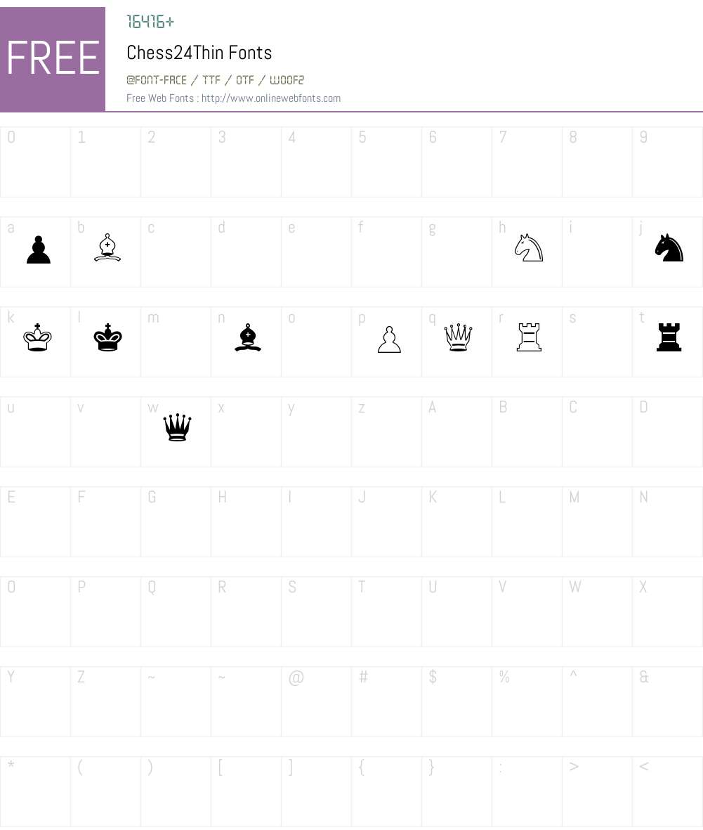 Chess24Thin Font Screenshots