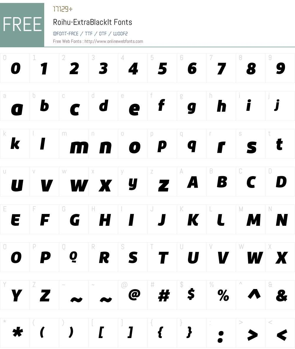 Roihu ExtraBlack Font Screenshots