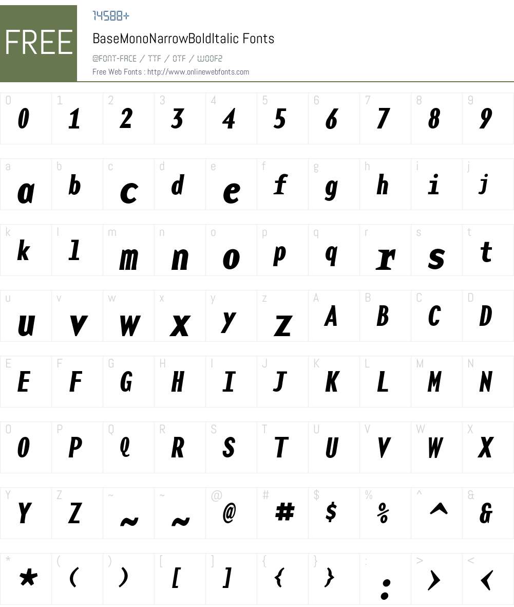 BaseMono Font Screenshots