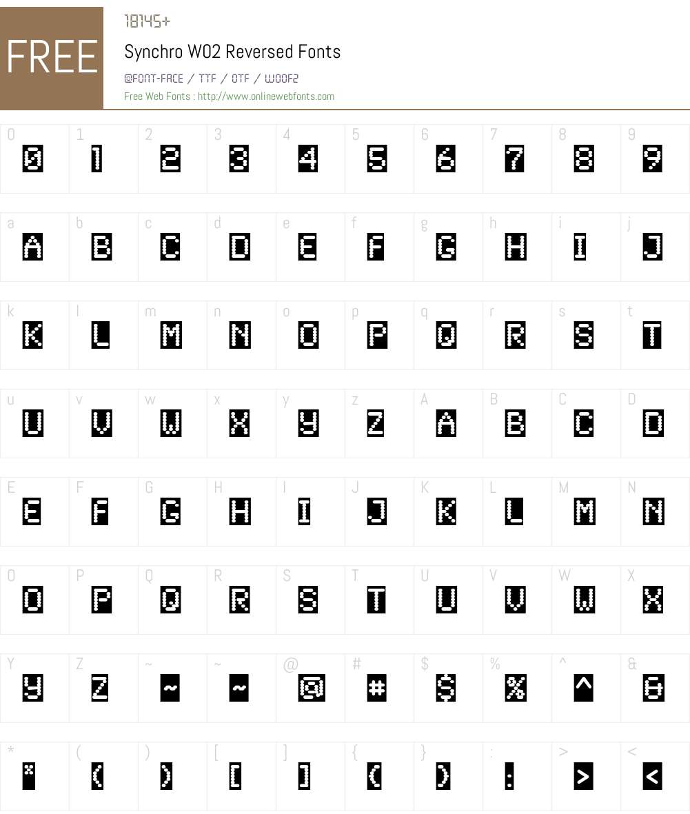 Synchro Font Screenshots