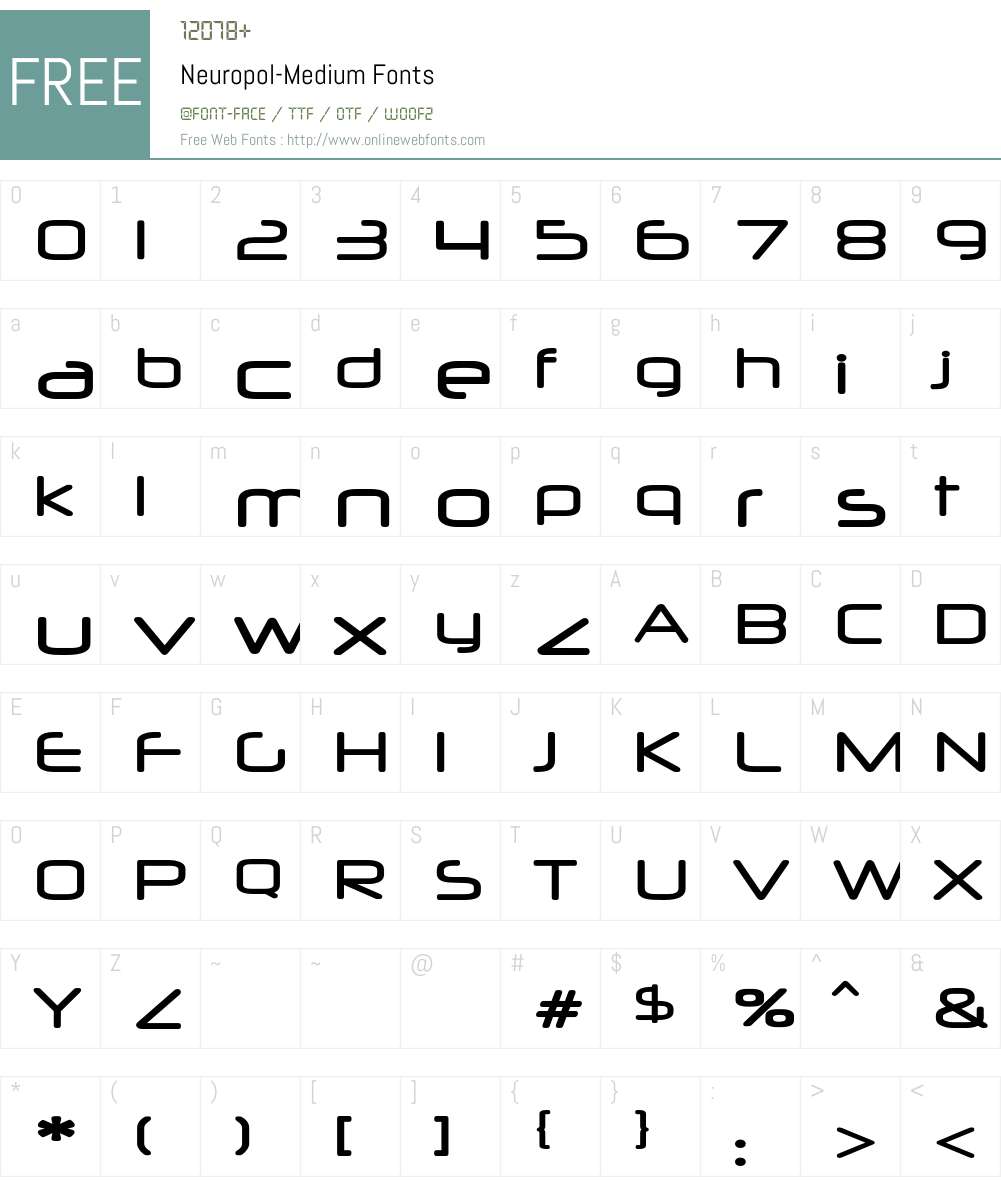 Neuropol Font Screenshots