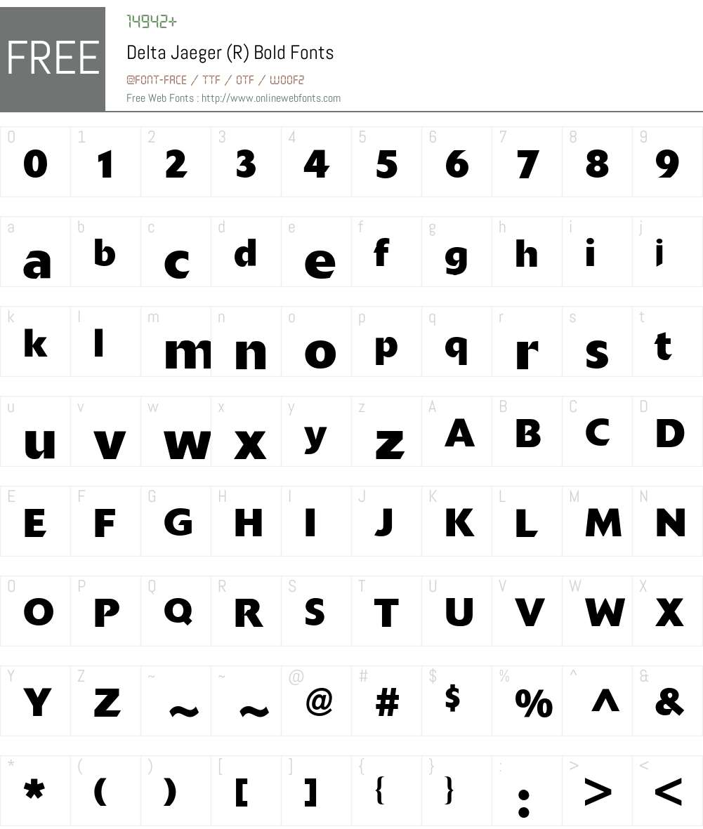 Delta BQ Font Screenshots