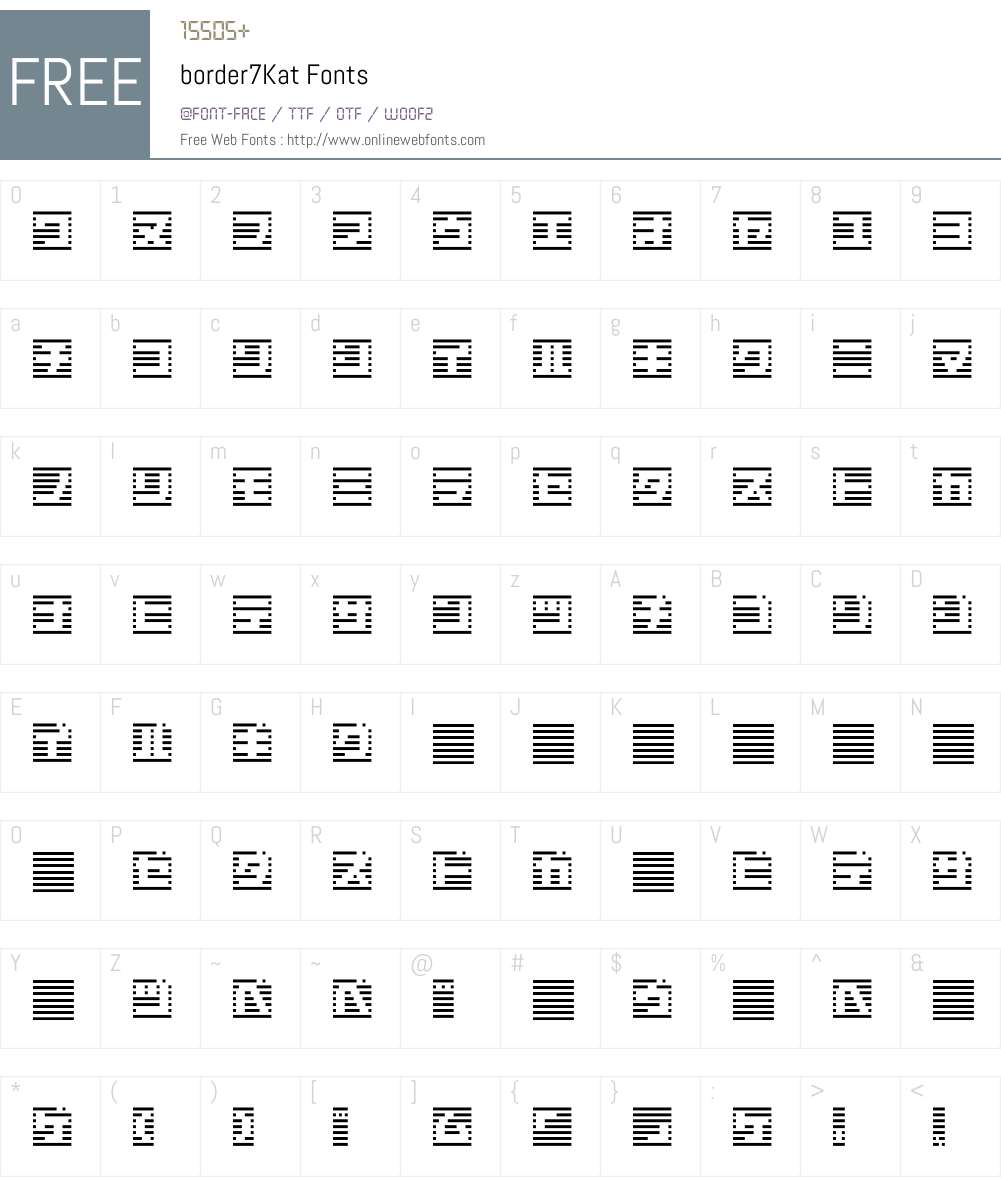border7Kat Font Screenshots