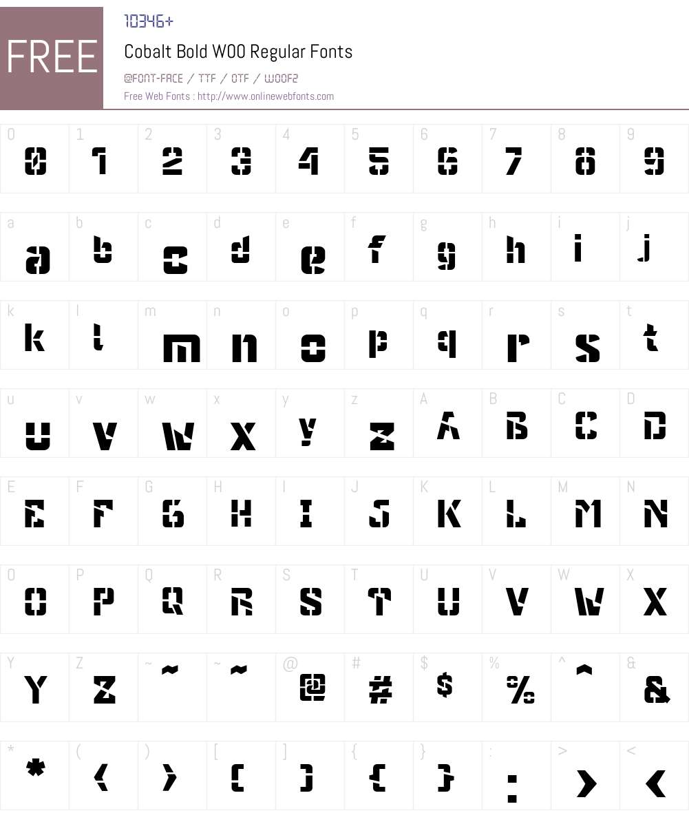 Cobalt Font Screenshots