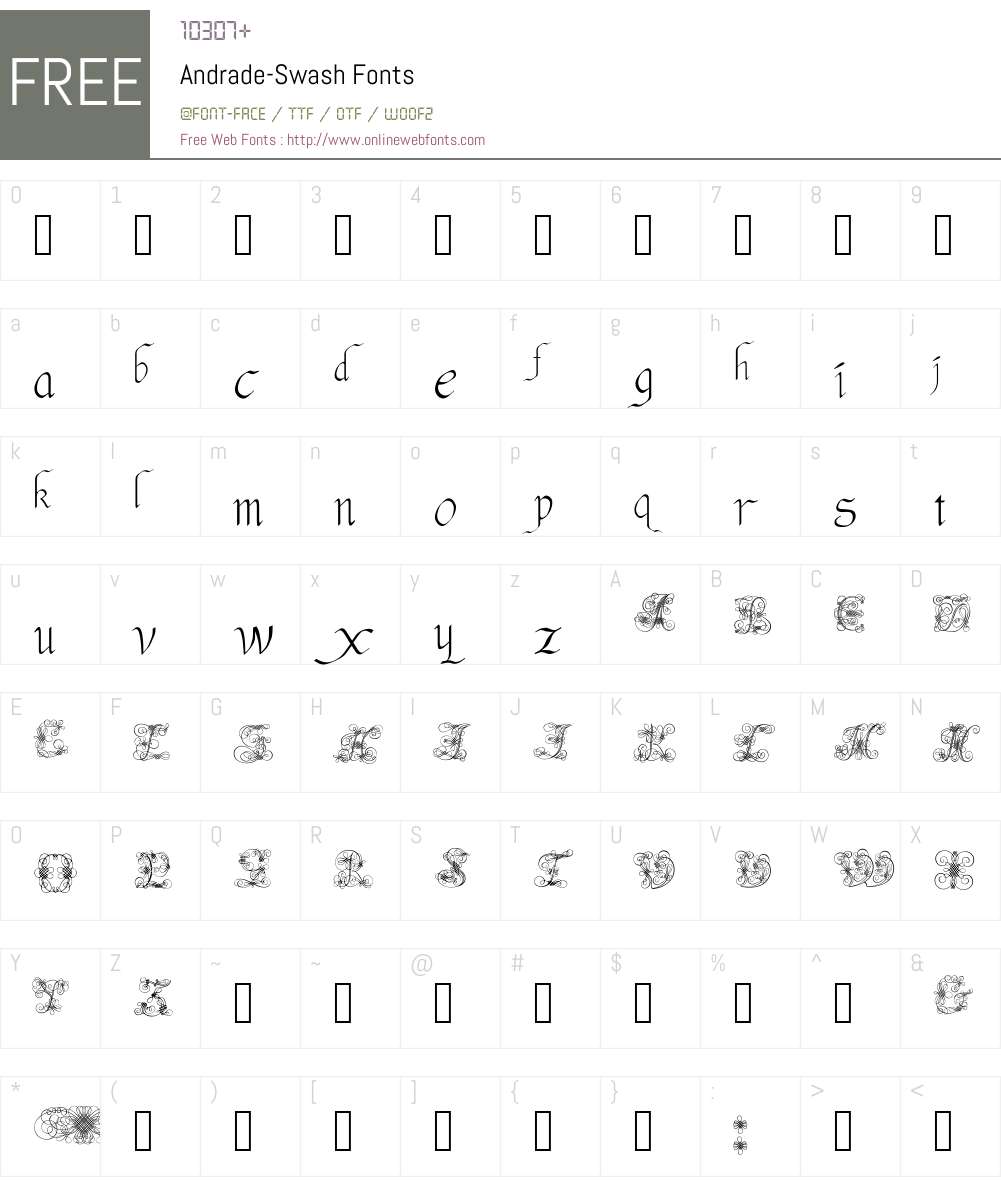 Andrade Font Screenshots