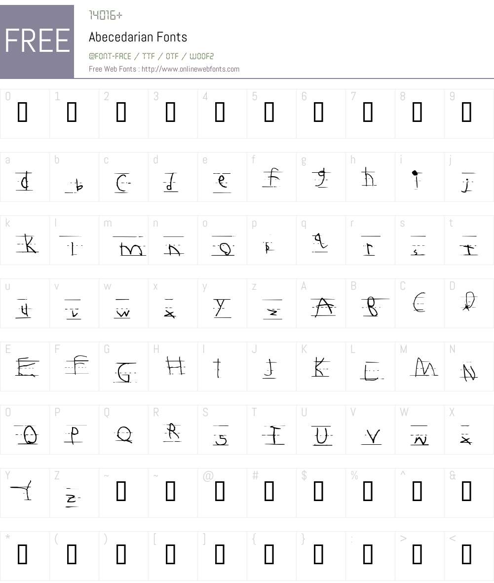Abecedarian Font Screenshots