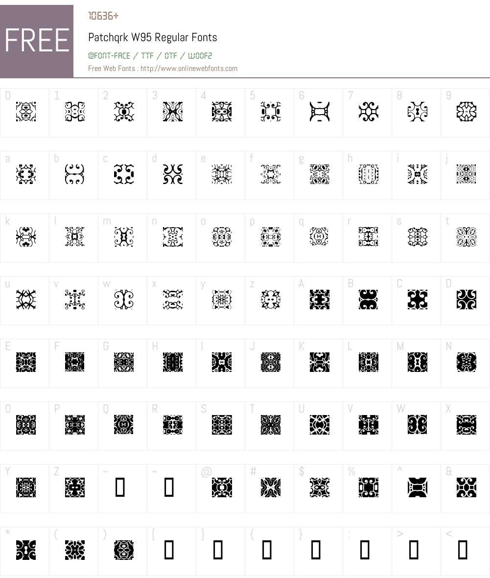 Patchqrk Font Screenshots