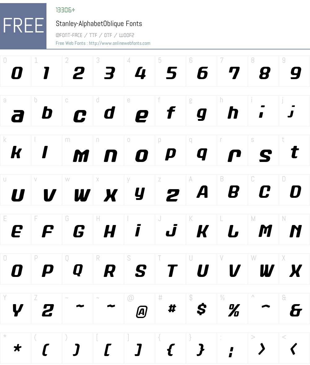 Stanley Font Screenshots