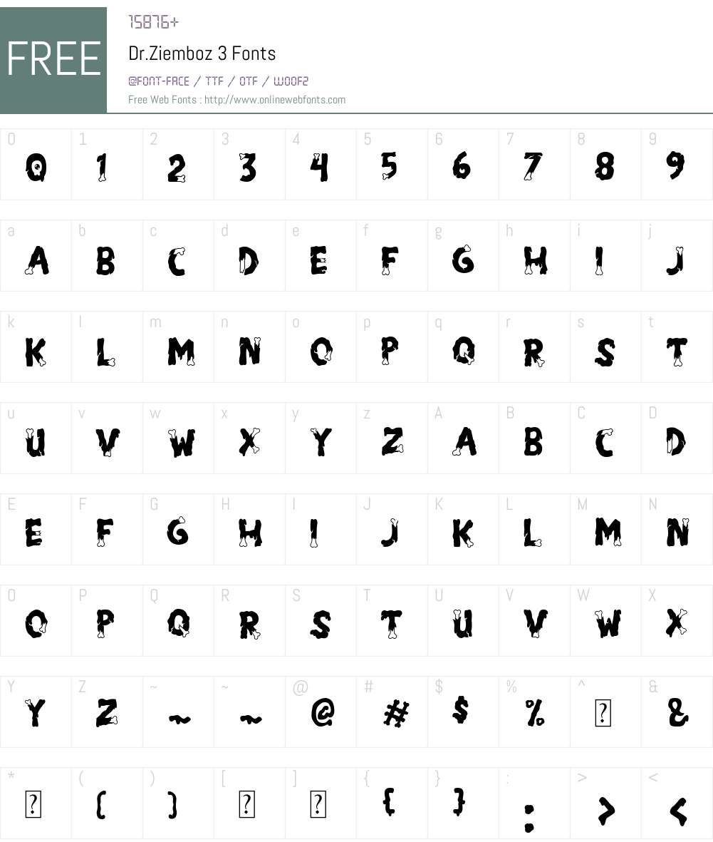 Dr.Ziemboz 3 Font Screenshots
