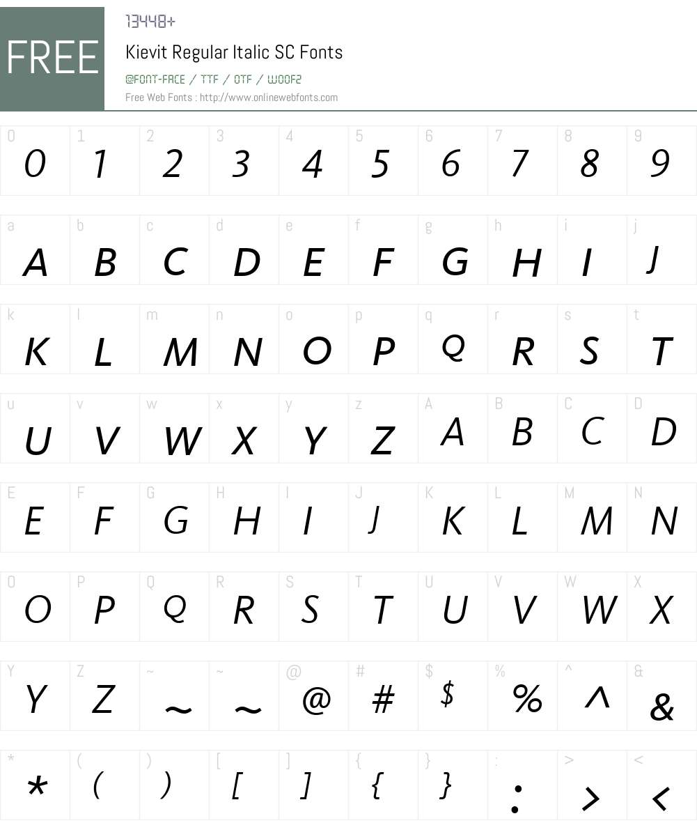 Kievit Font Screenshots