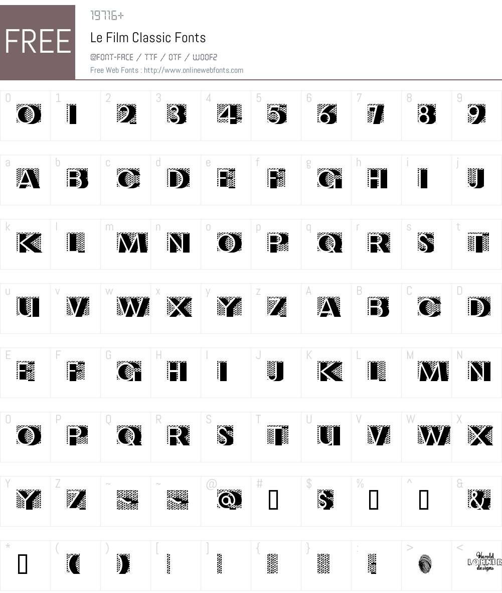 Le Film Font Screenshots