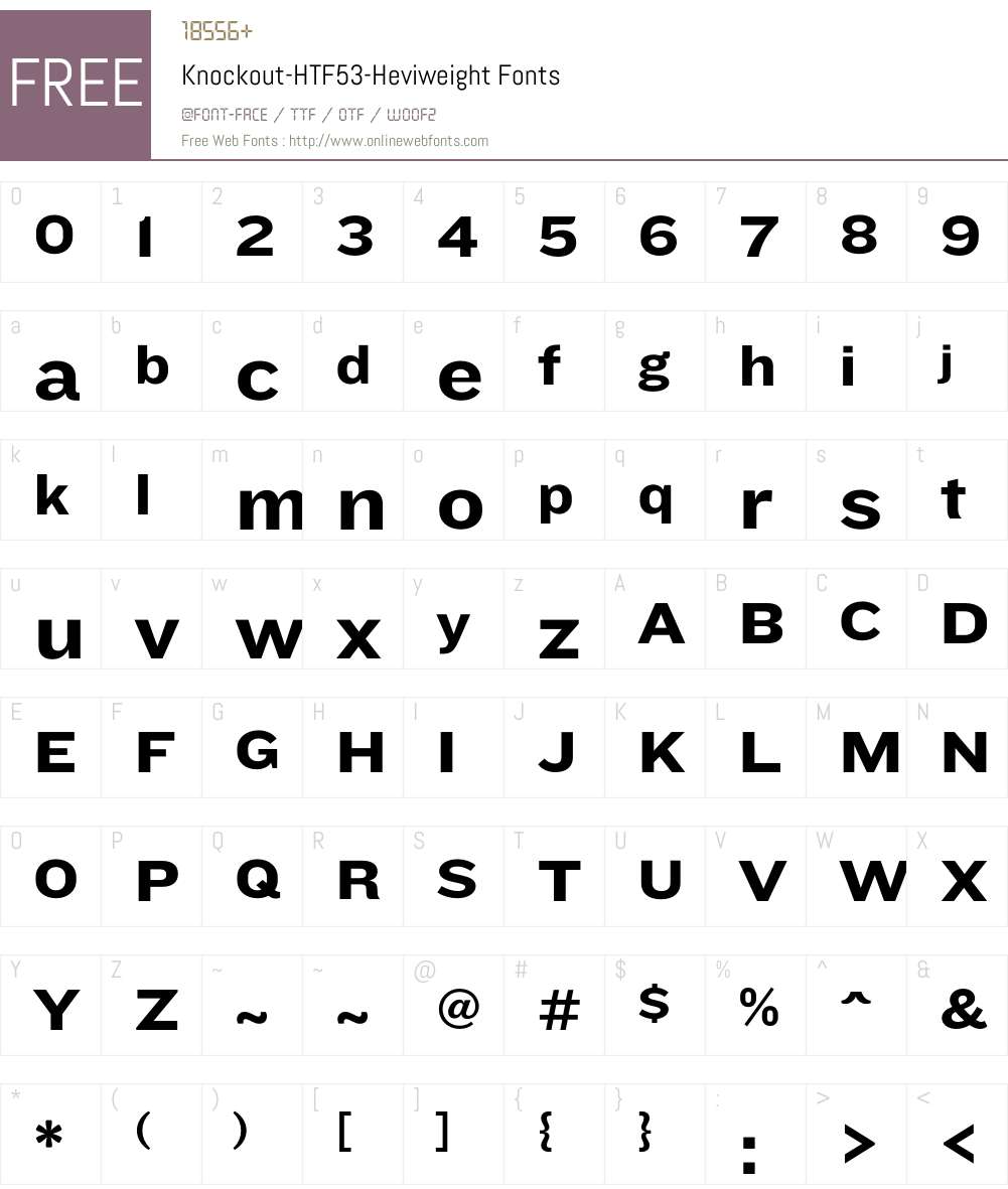 Knockout Font Screenshots