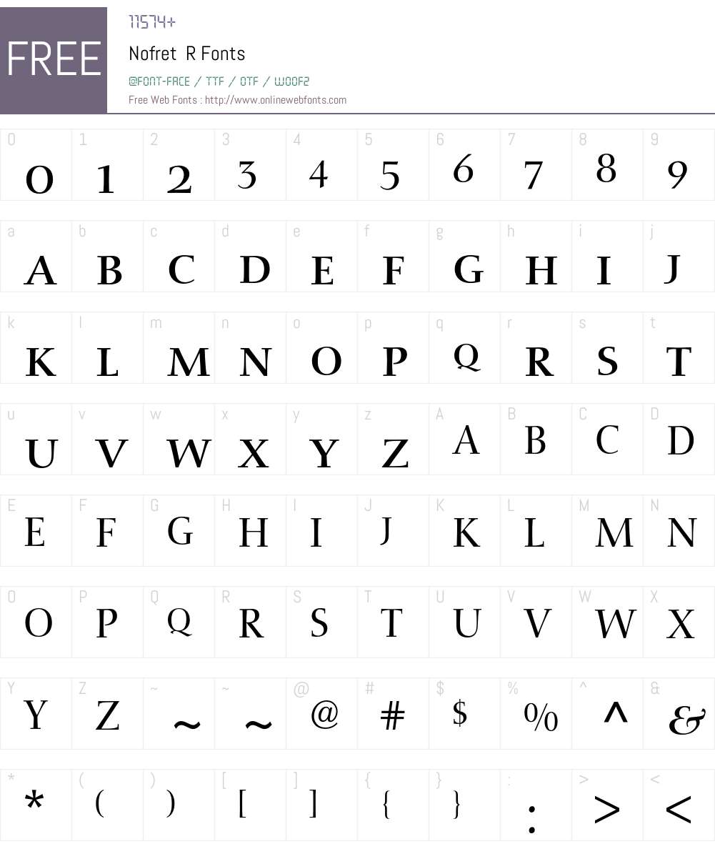 Nofret Expert BQ Font Screenshots