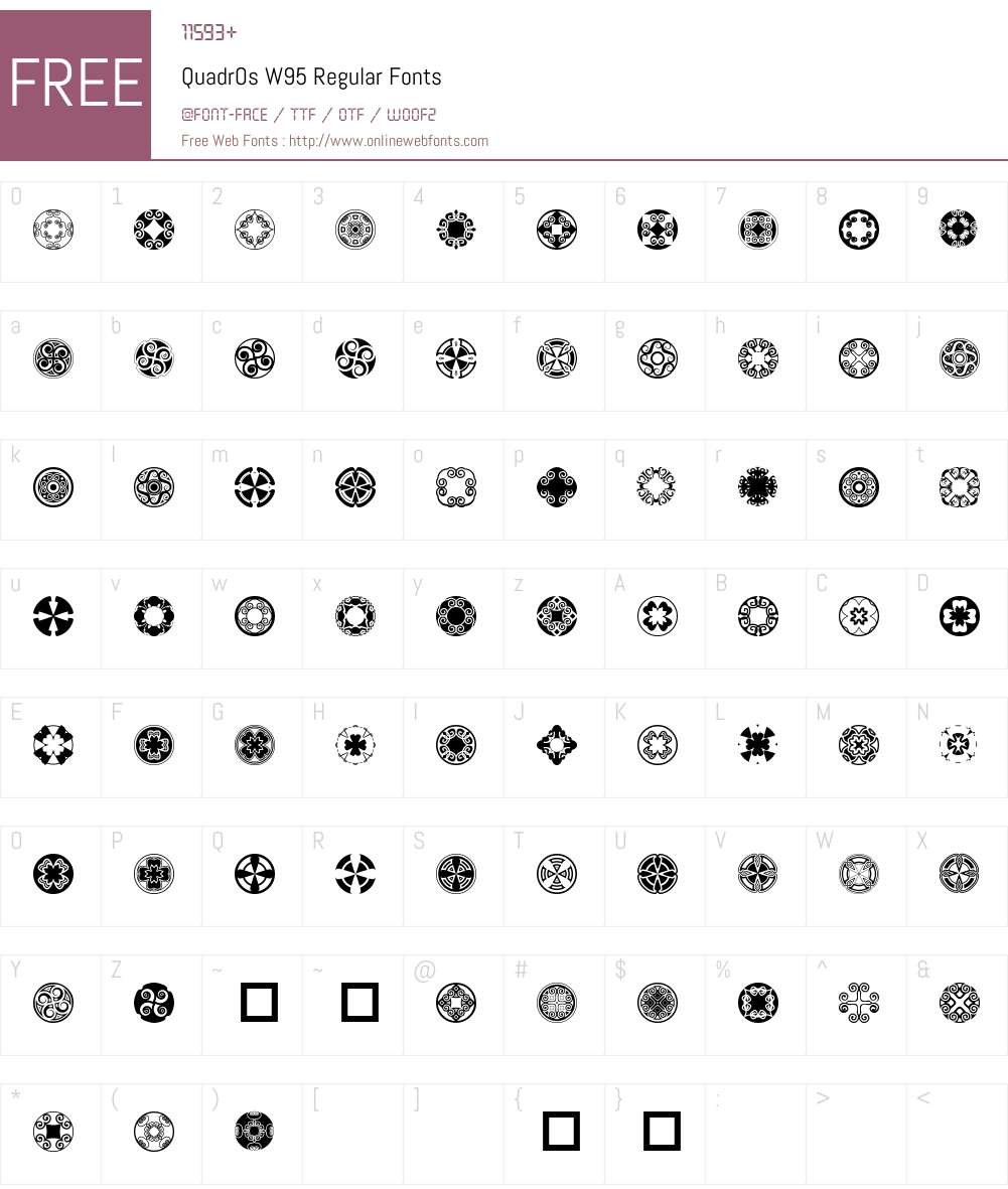 QuadrOs Font Screenshots