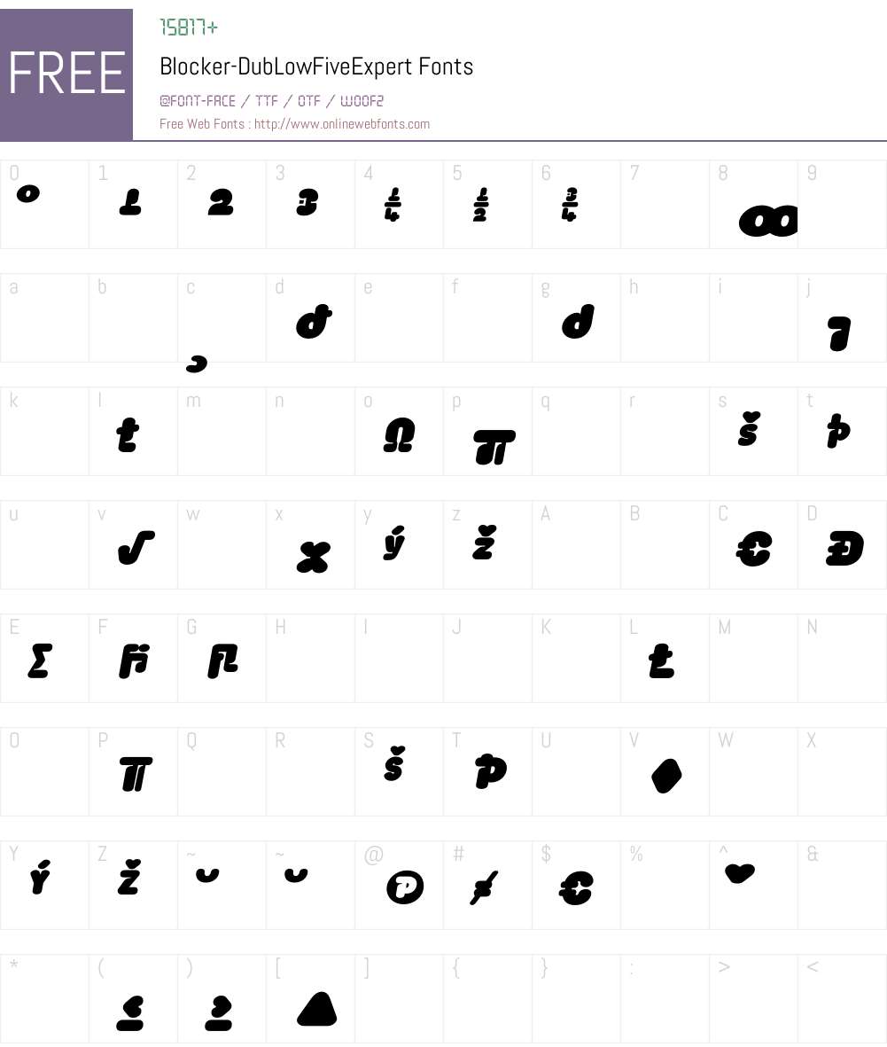 Blocker Font Screenshots