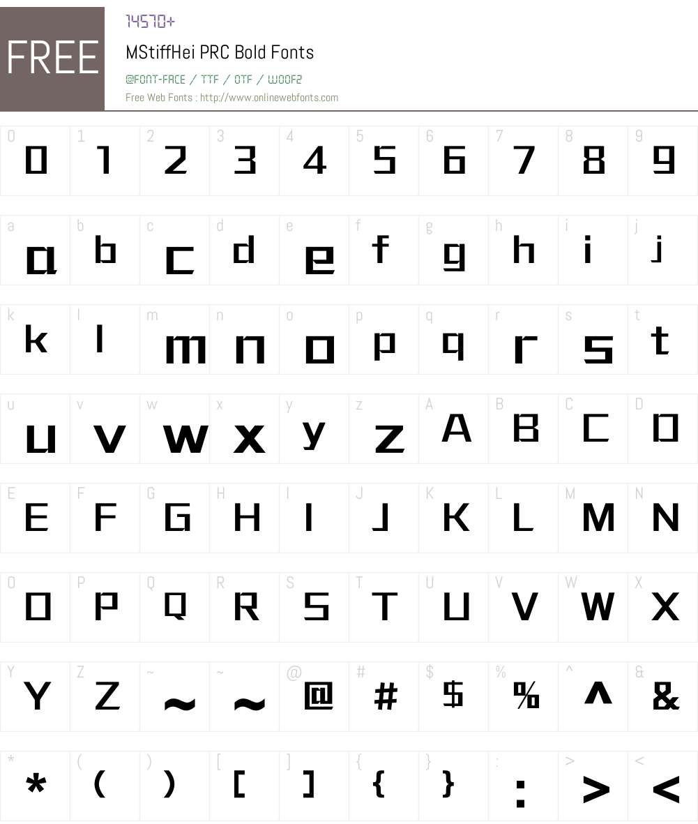 MStiffHei PRC Font Screenshots