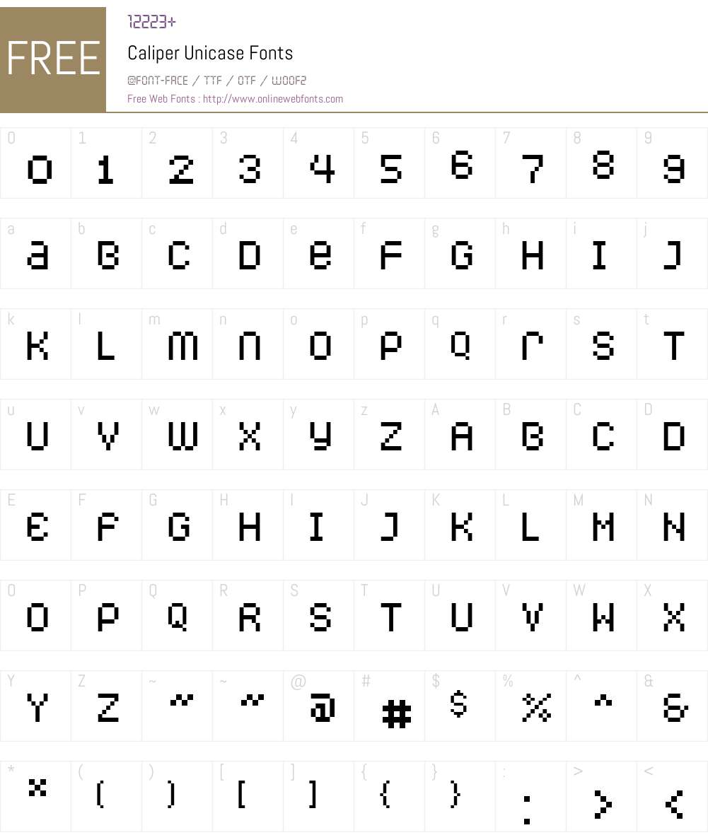 Caliper Font Screenshots
