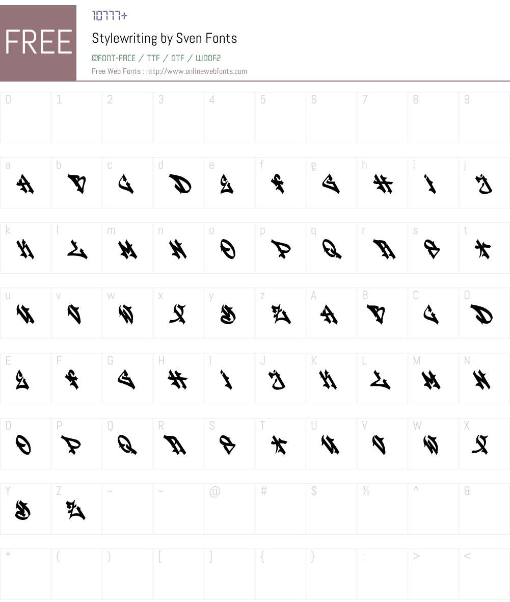 Stylewriting by Sven 001.000 Fonts Free Download