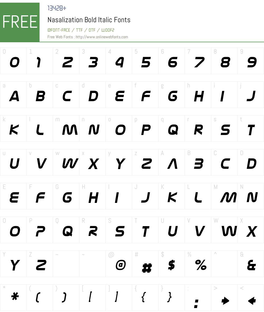 Nasalization Font Screenshots
