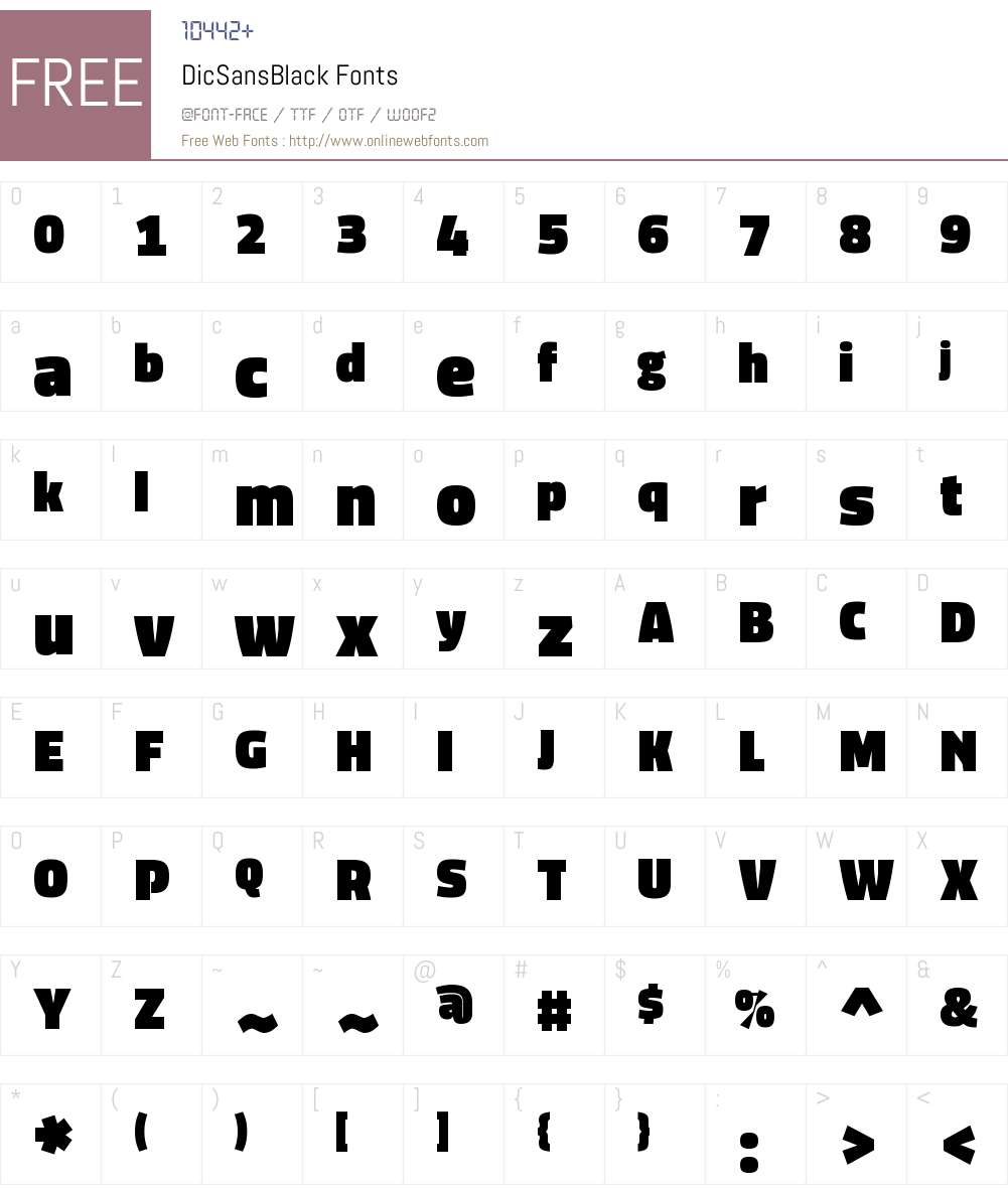 DicSansBlack Font Screenshots