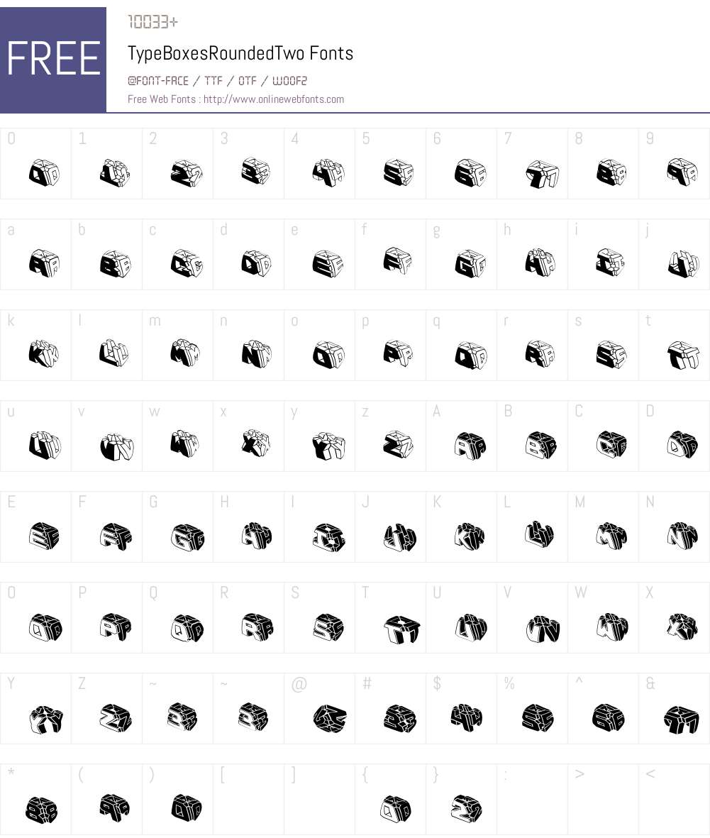 TypeBoxesRoundedTwo Font Screenshots