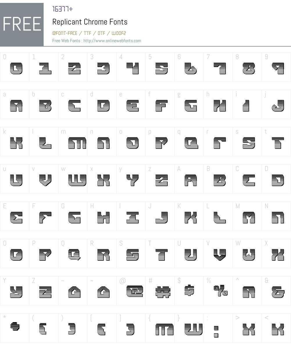 Replicant Chrome 3.0; 2016 Fonts Free Download - OnlineWebFonts.COM