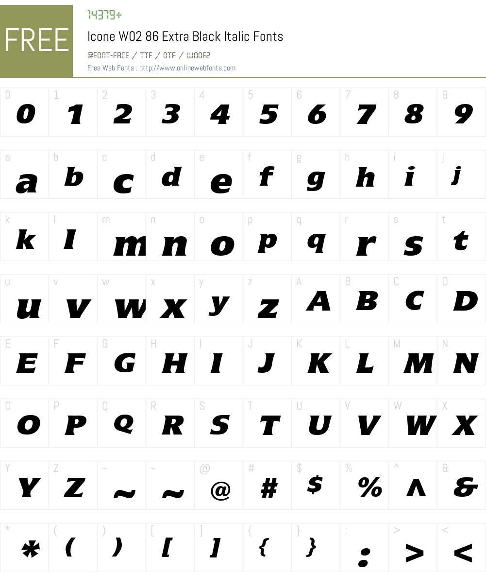 Icone Font Screenshots