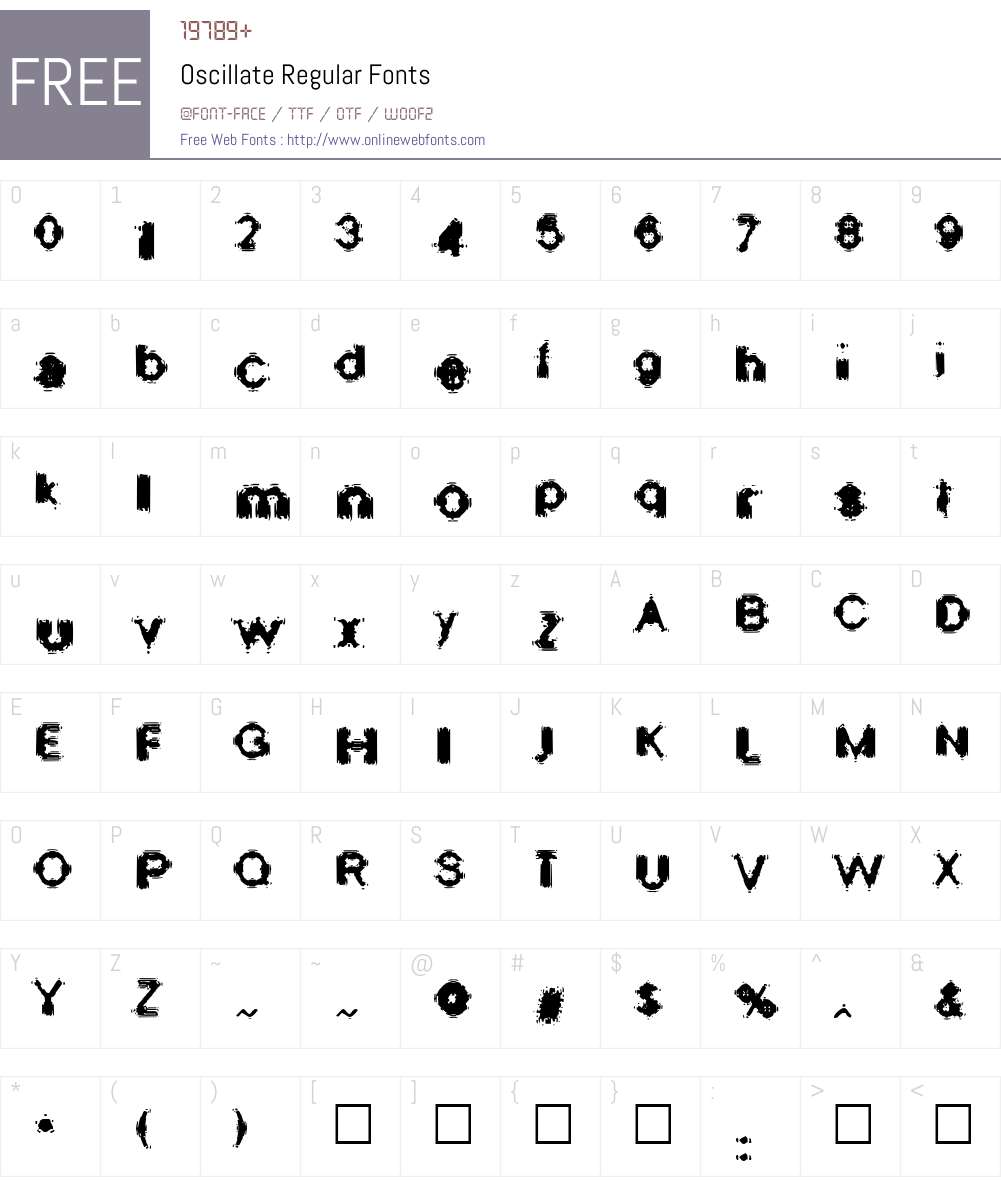 Oscillate Font Screenshots