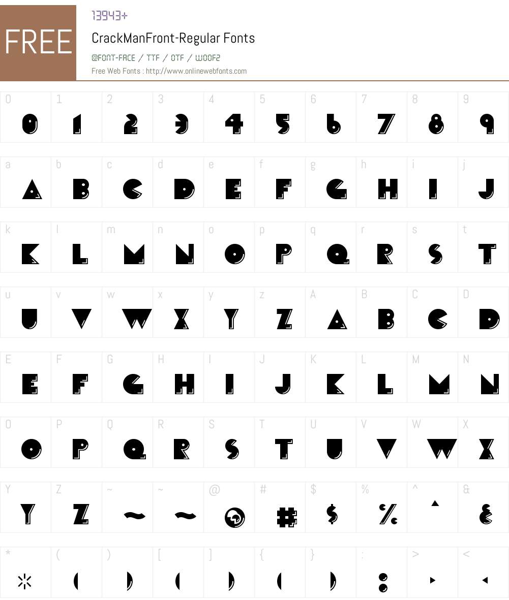 Crack Man Font Screenshots