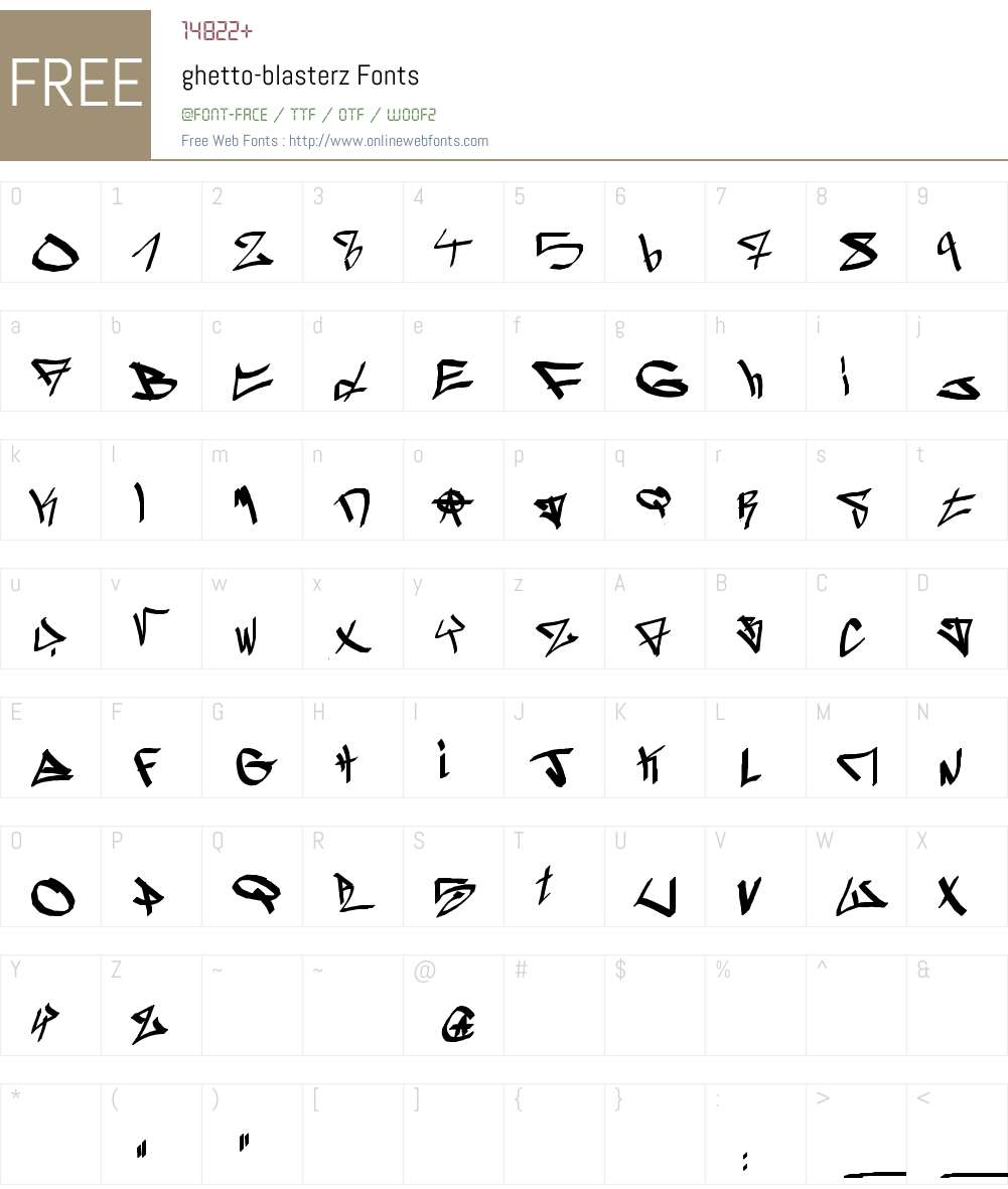 ghetto-blasterz Font Screenshots