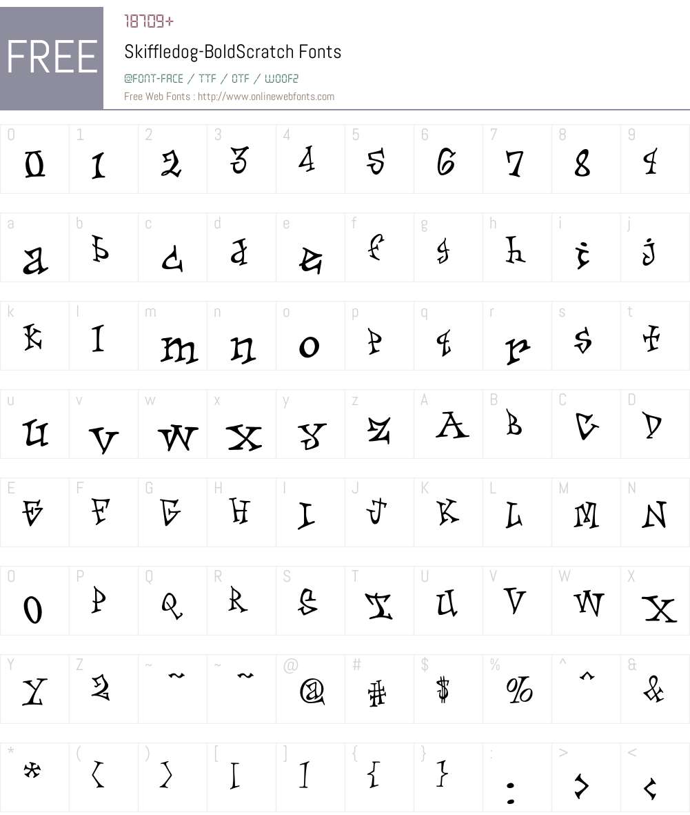 Skiffledog Font Screenshots