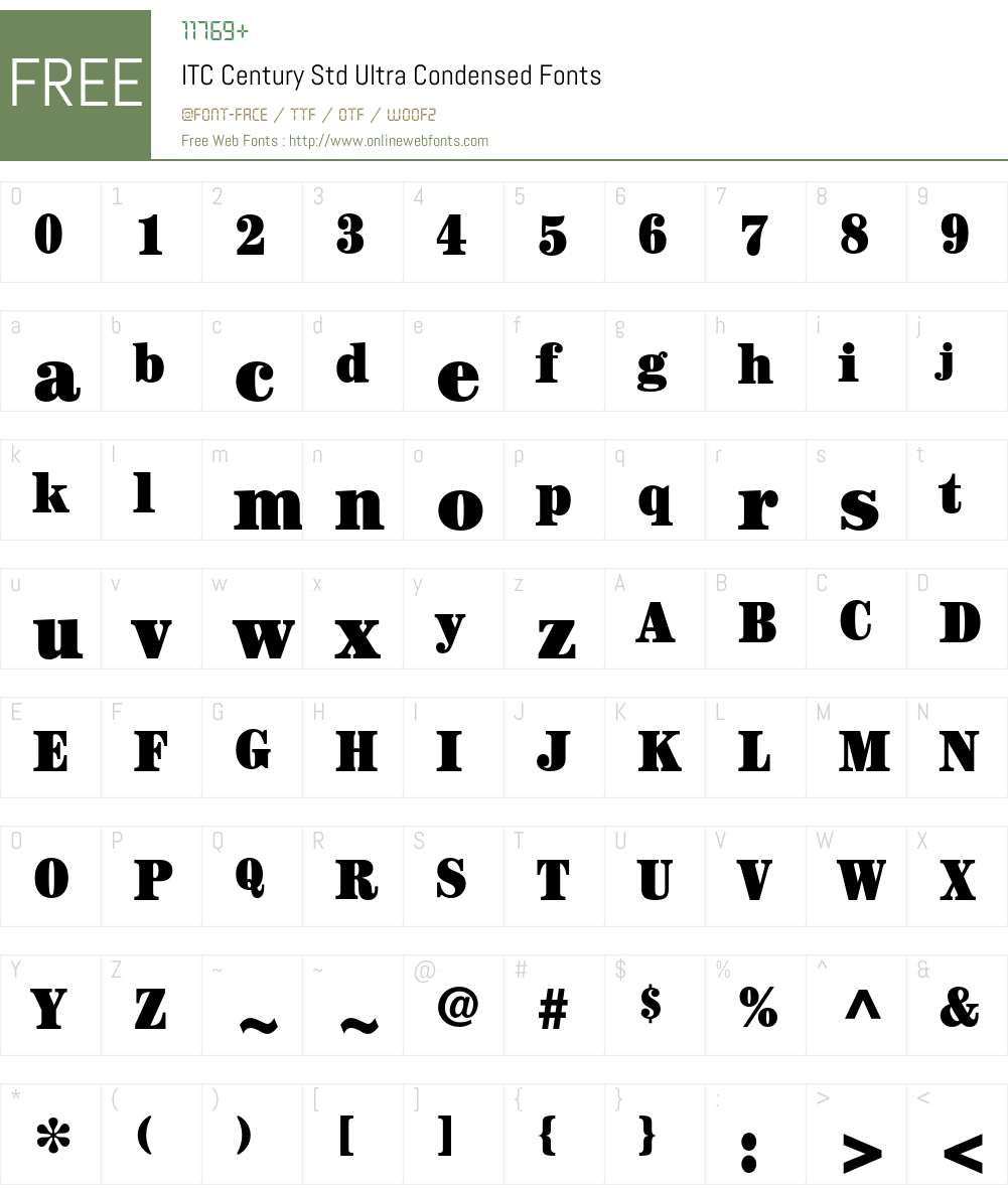 ITC Century Std Font Screenshots