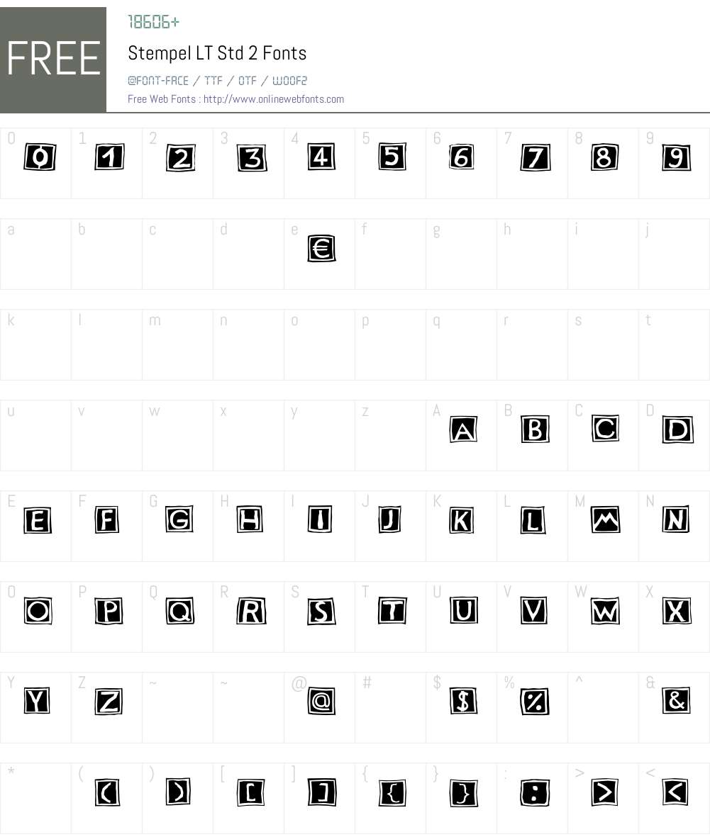 Stempel LT Std 2 Font Screenshots