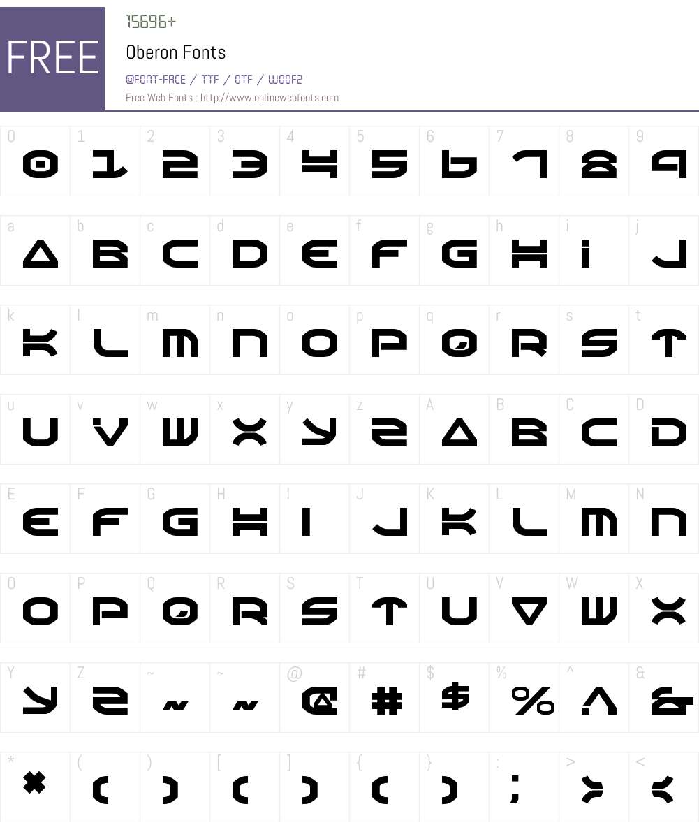 Oberon Font Screenshots