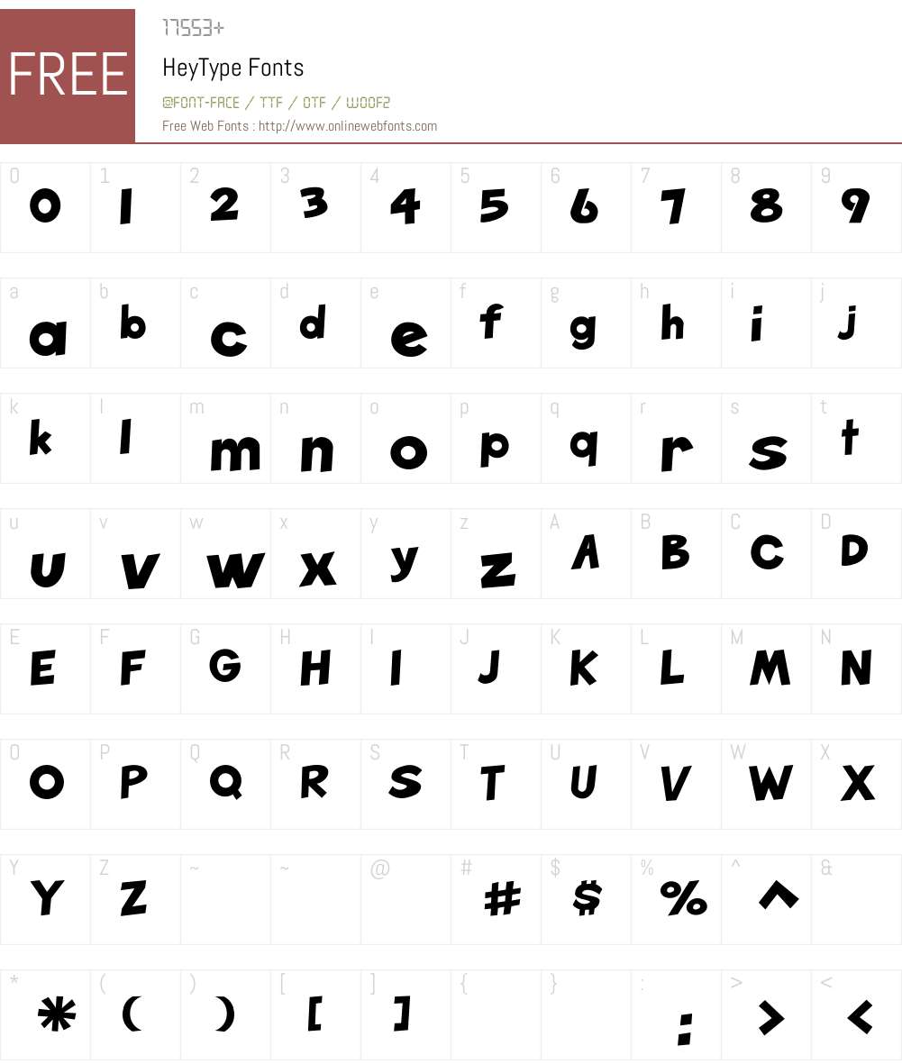 HeyType Font Screenshots