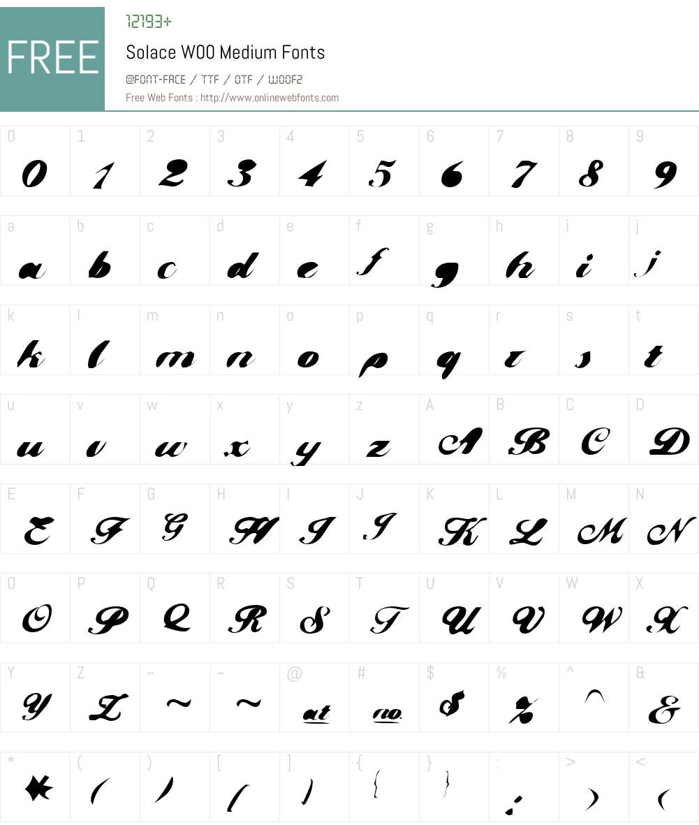Solace Font Screenshots