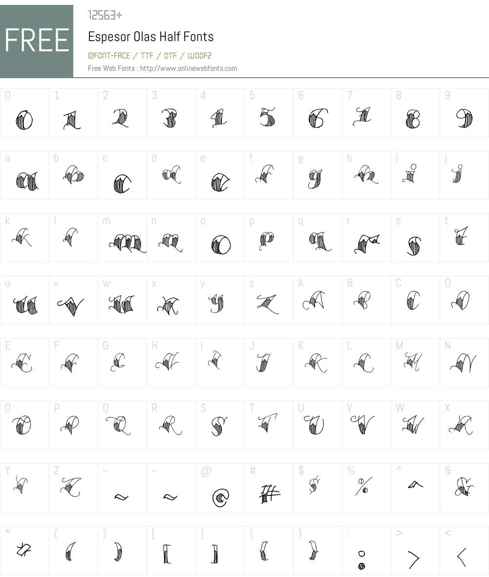 Espesor Olas Half Font Screenshots