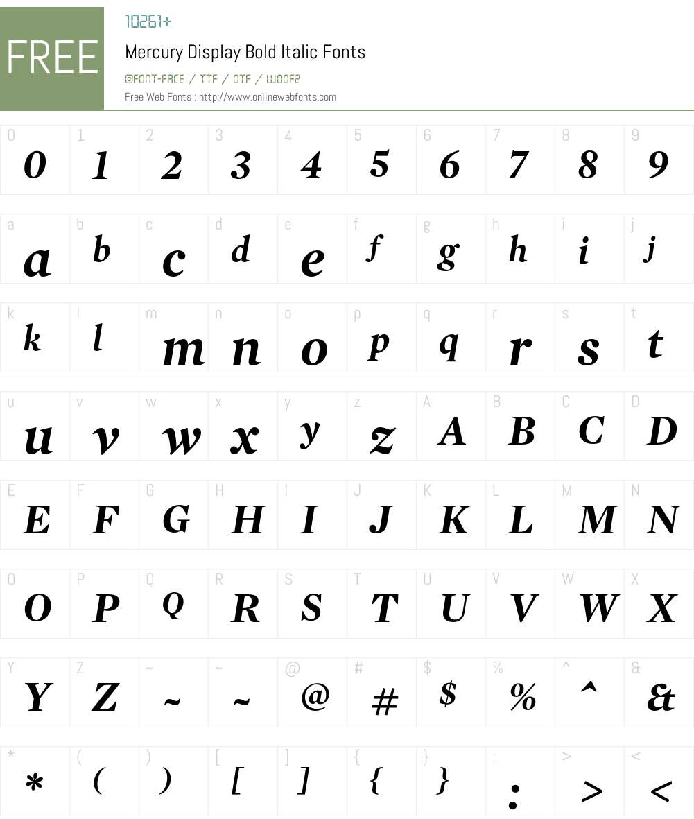 Mercury Display Font Screenshots