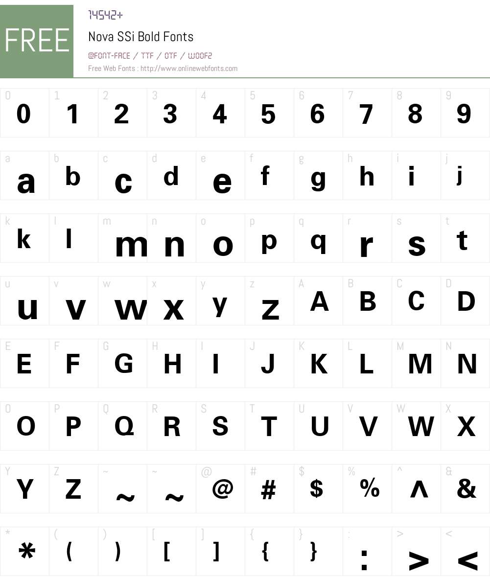 Nova SSi Font Screenshots