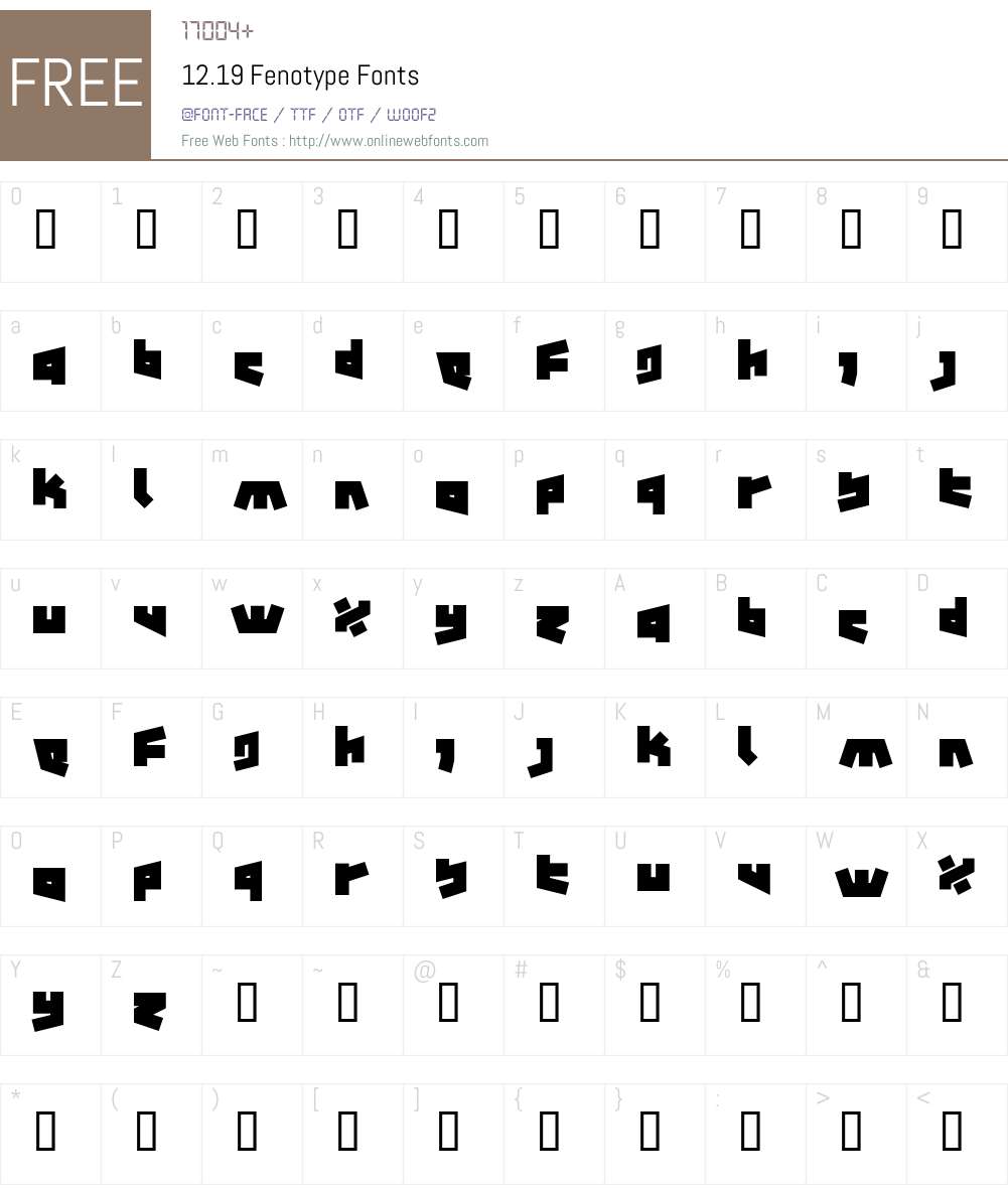 12.19 Font Screenshots