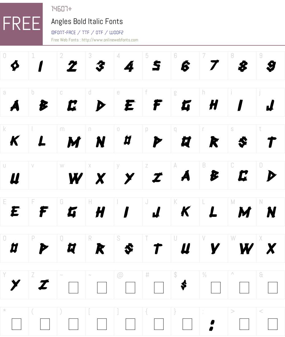 Angles Font Screenshots