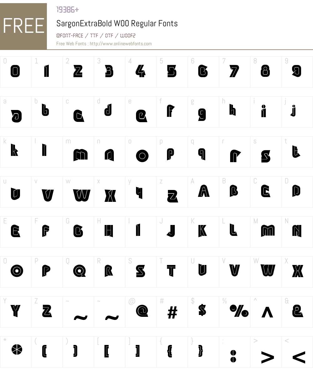 SargonExtraBoldW00-Regular Font Screenshots