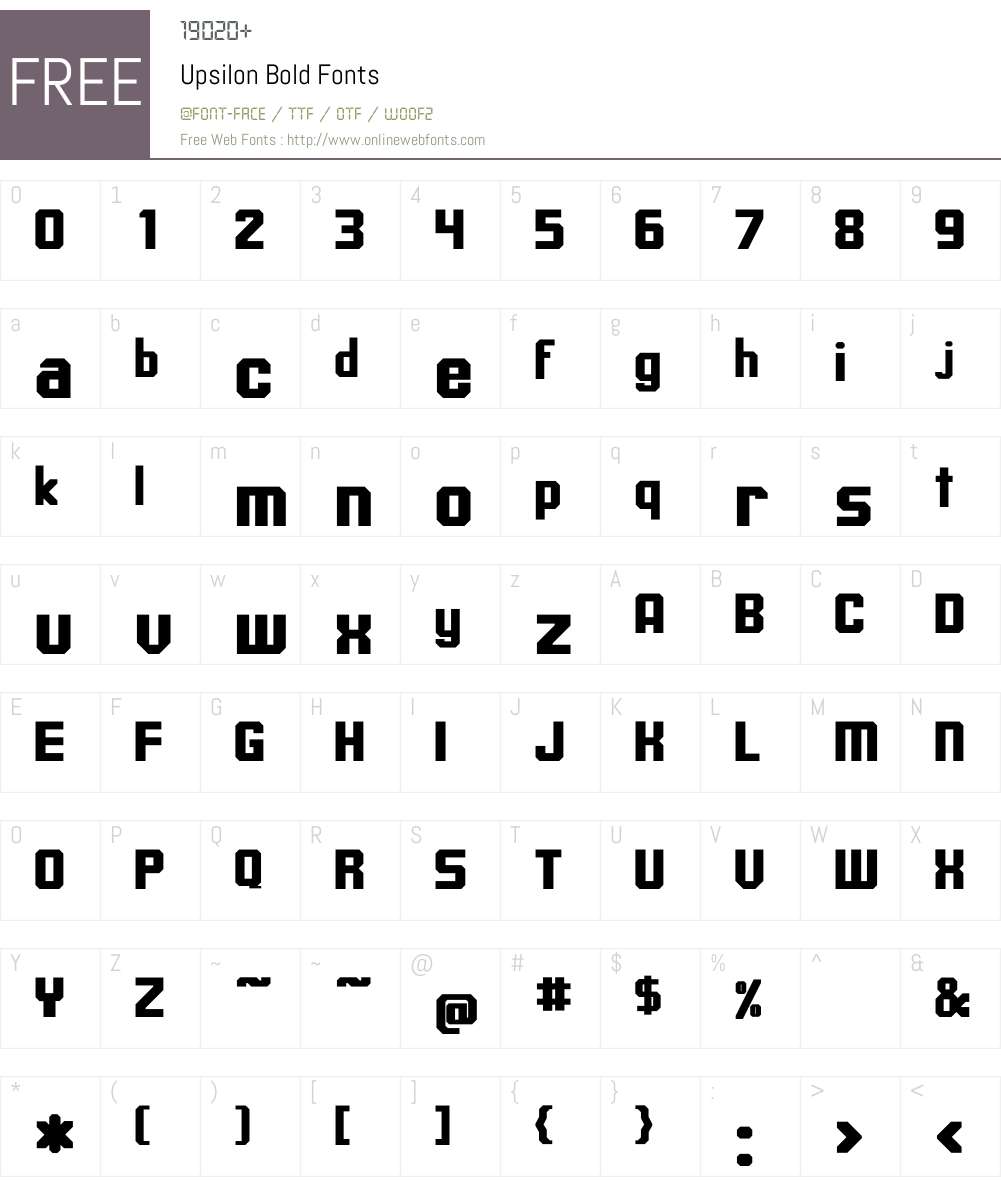 Upsilon Bold Font Screenshots