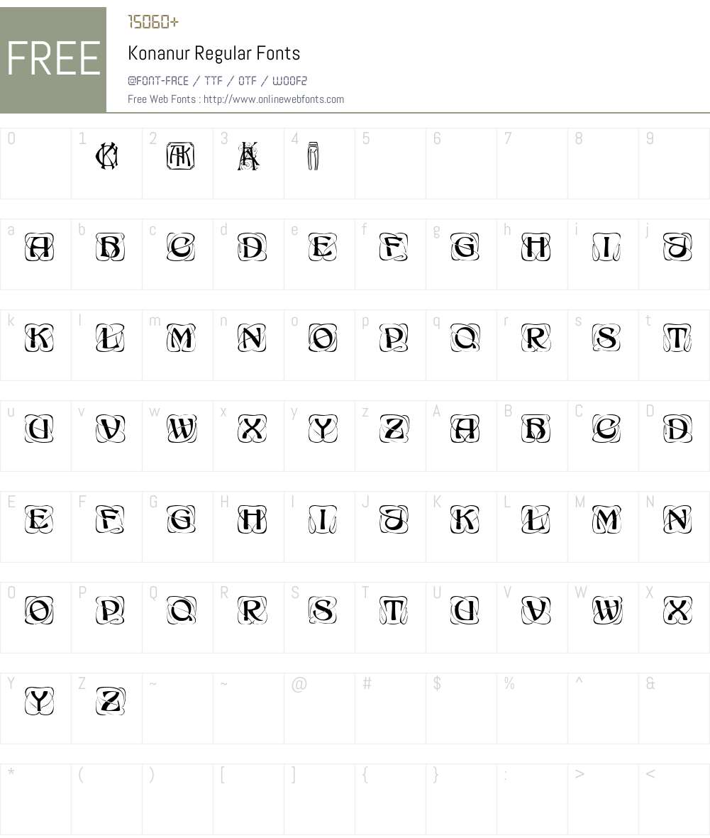 Konanur Font Screenshots